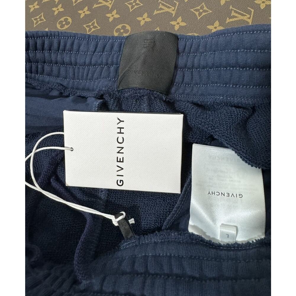 Givenchy Paris Logo Sweat Shorts Navy Cotton Designer Shorts NWT Size L - NWT - Picture 9 of 9
